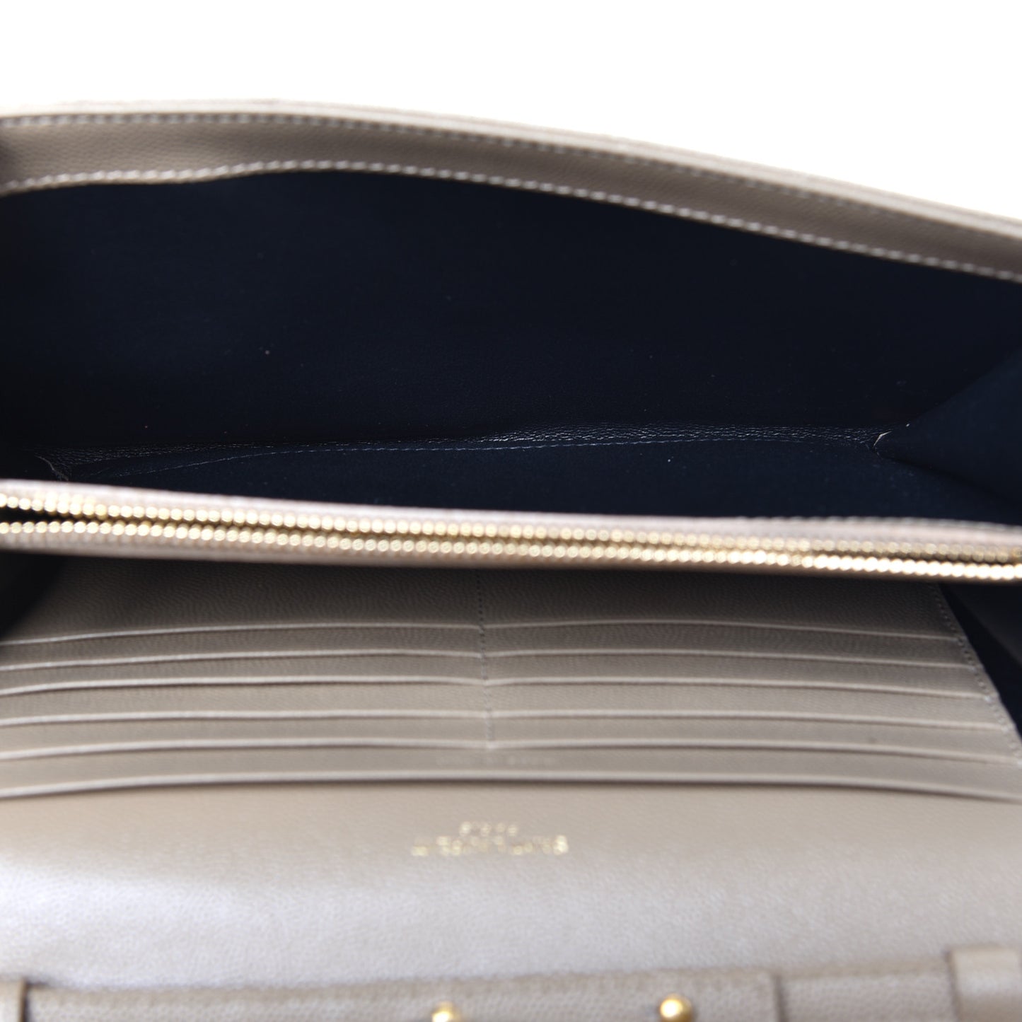 Grain De Poudre Matelasse Chevron Monogram Chain Wallet Nude Powder