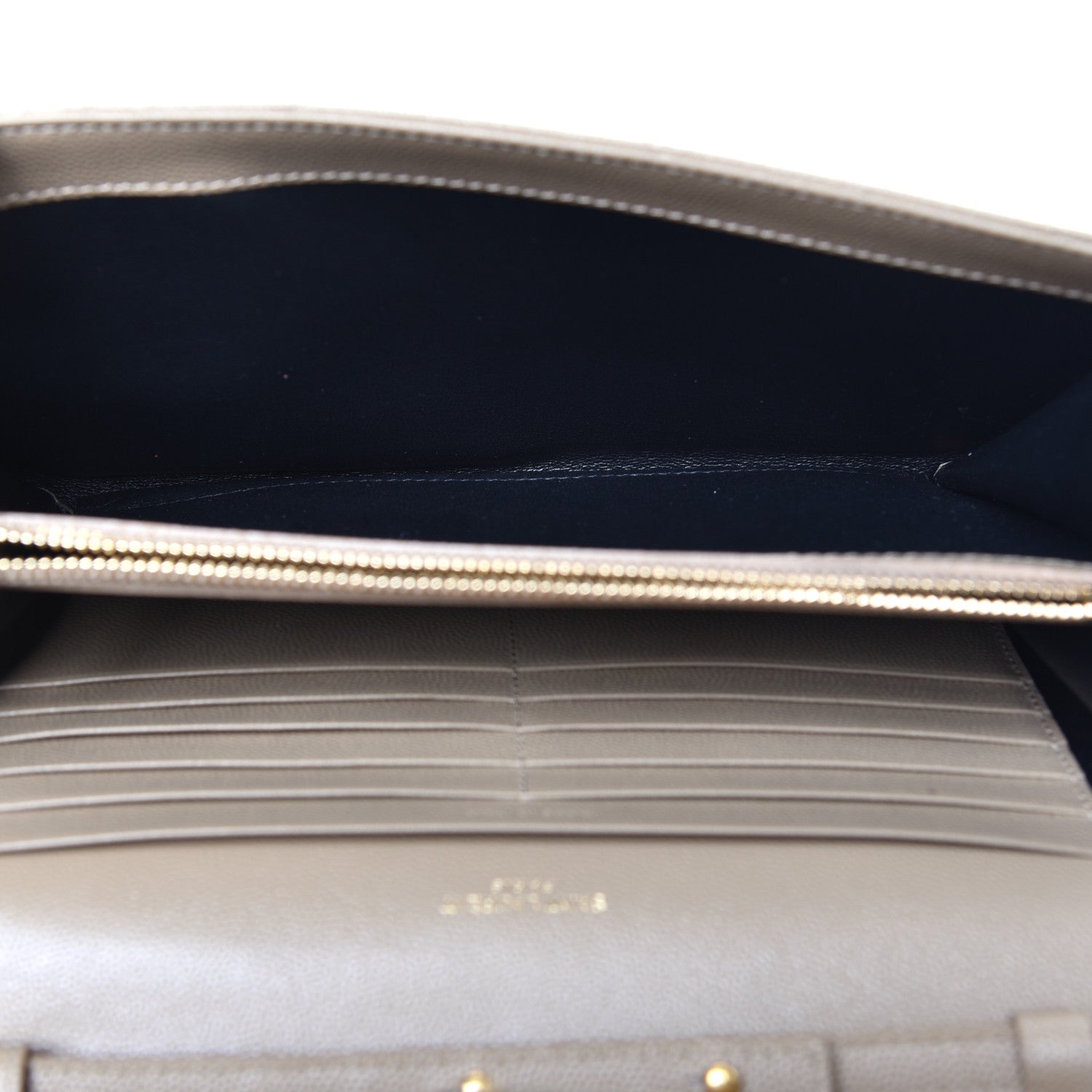 Saint Laurent Grain De Poudre Matelasse Chevron Monogram Chain Wallet Nude Powder 5 of 8