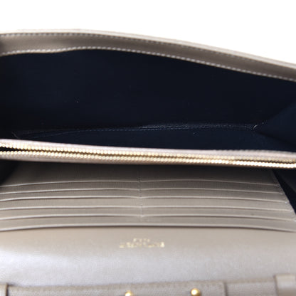 Saint Laurent Grain De Poudre Matelasse Chevron Monogram Chain Wallet Nude Powder 5 of 8