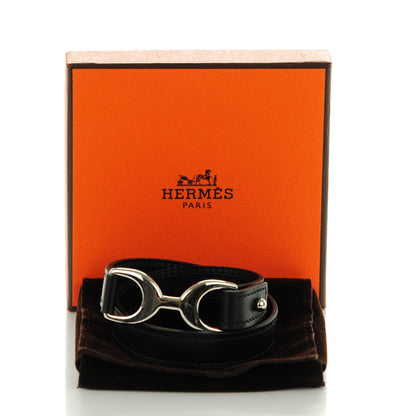 Hermes Chamonix Baby Pavane Double Tour Bracelet S Black 4 of 8