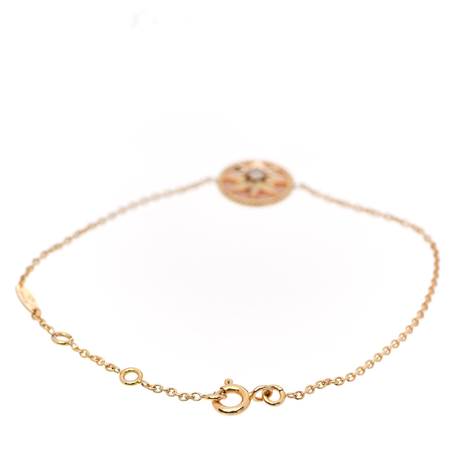 Christian Dior 18K Rose Gold Diamond Pink Opal Rose Des Vents Bracelet 2 of 3