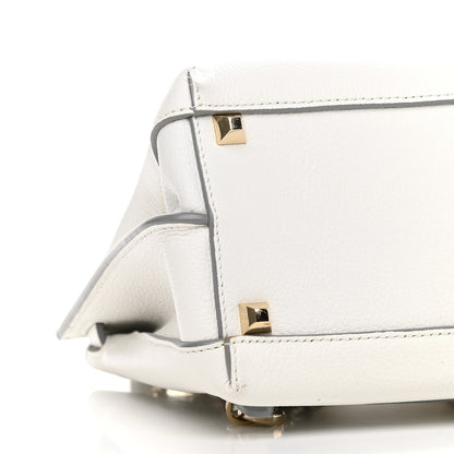 MCM Grained Calfskin Medium Milla Convertible Backpack White Flake 7 of 14