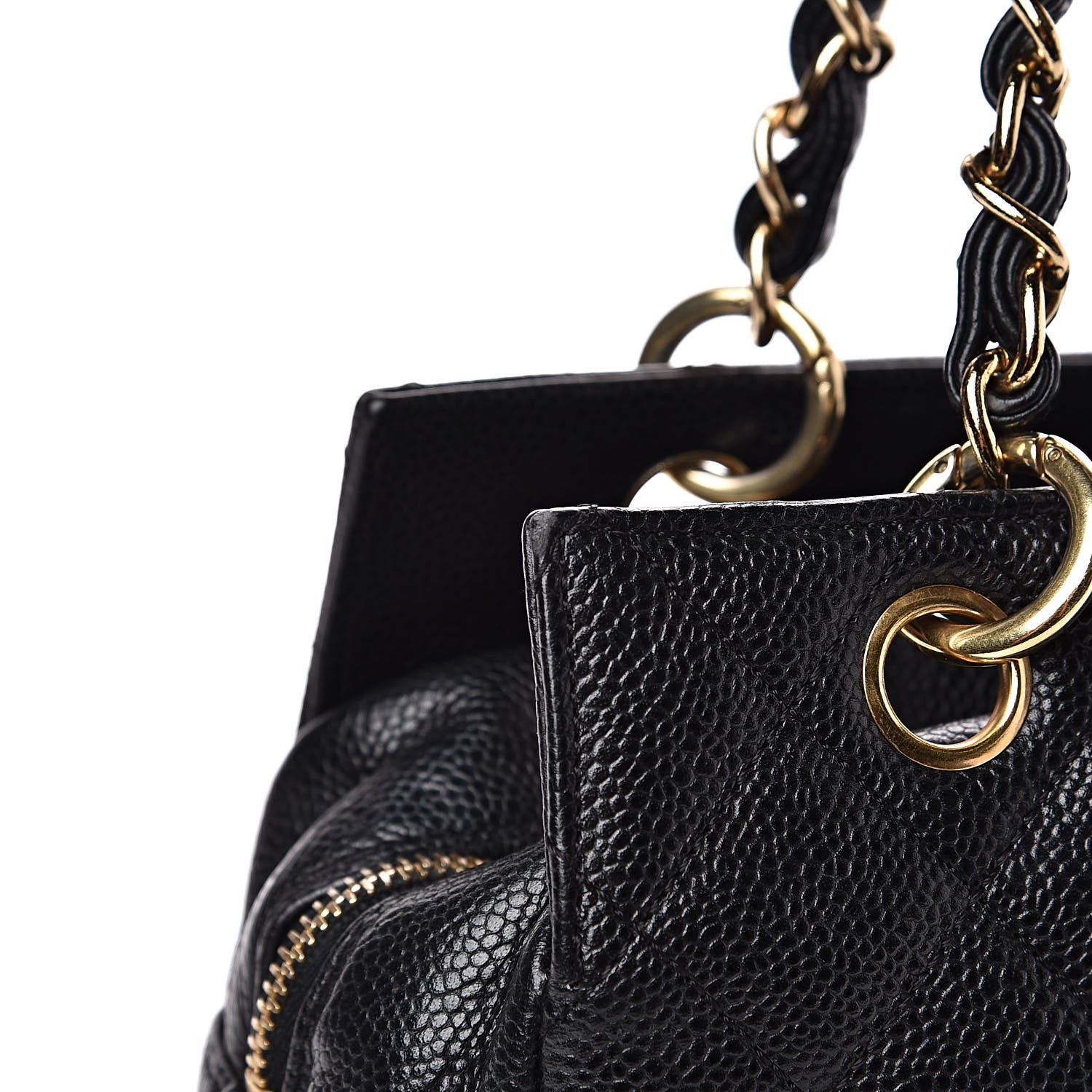Chanel CHANELCaviarQuiltedPetitTimelessTotePTTBlack 10 of 13