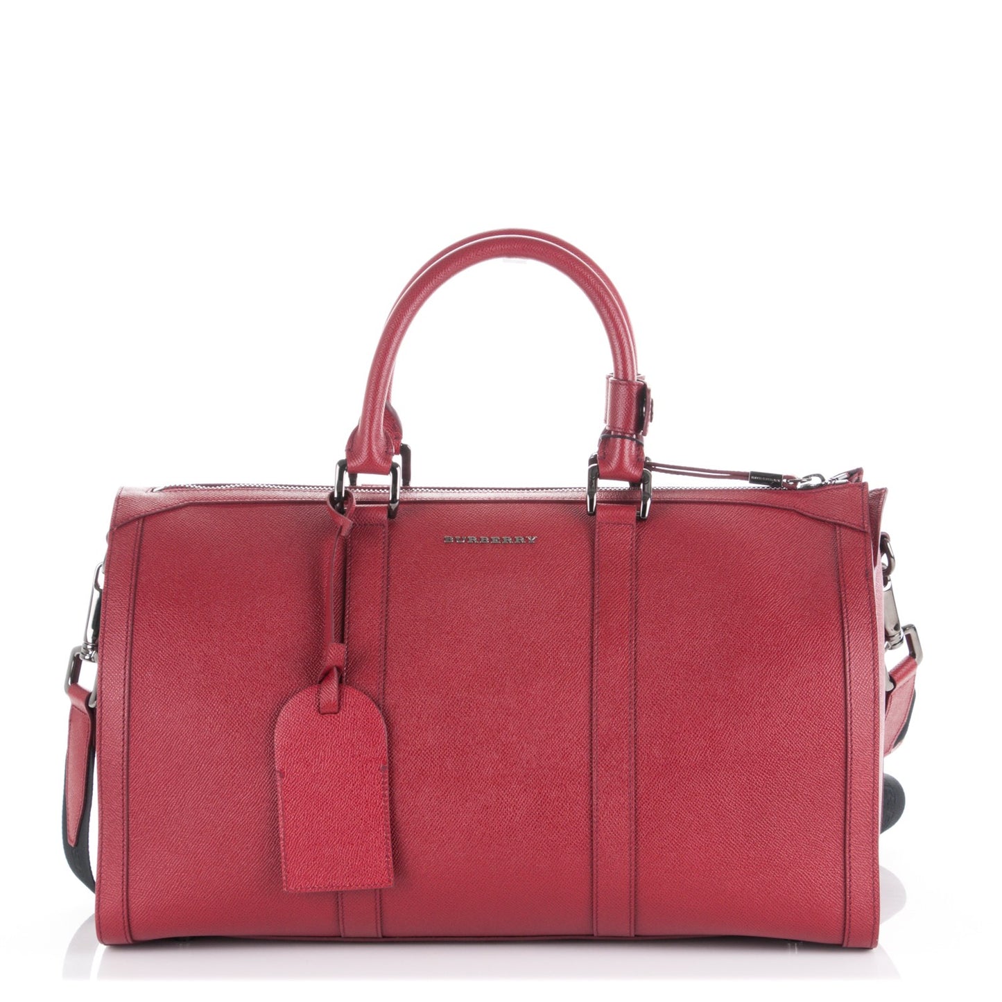 London Calfskin Boston Holdall 45 Cherry