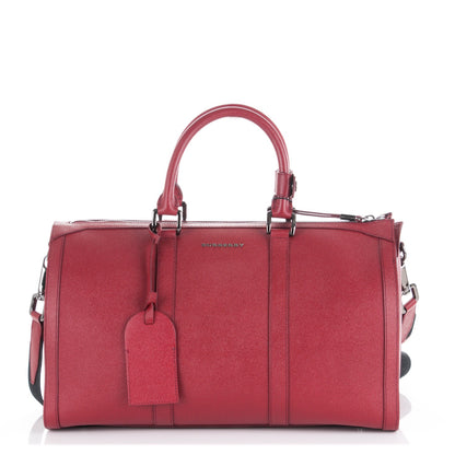 Burberry London Calfskin Boston Holdall 45 Cherry 1 of 6