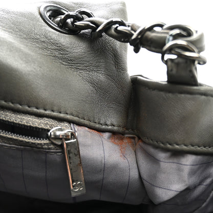 Chanel Lambskin Studded CC East West Flap Grey 6 of 11