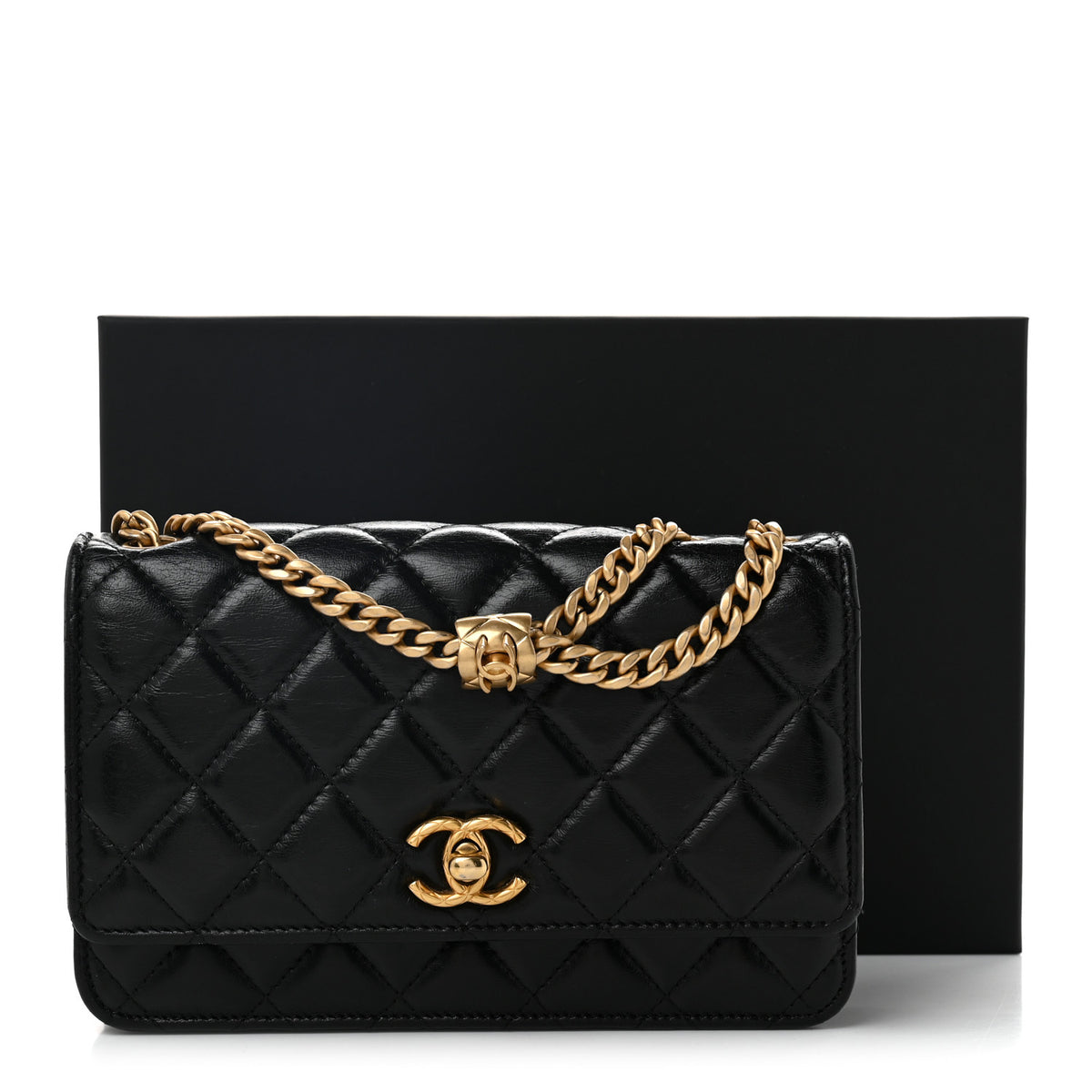 Chanel Lambskin Quilted Pillow Crush Wallet On Chain WOC Black 11 of 11