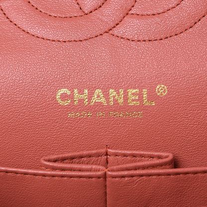 Chanel Caviar Quilted Medium Double Flap Coral 7 of 10