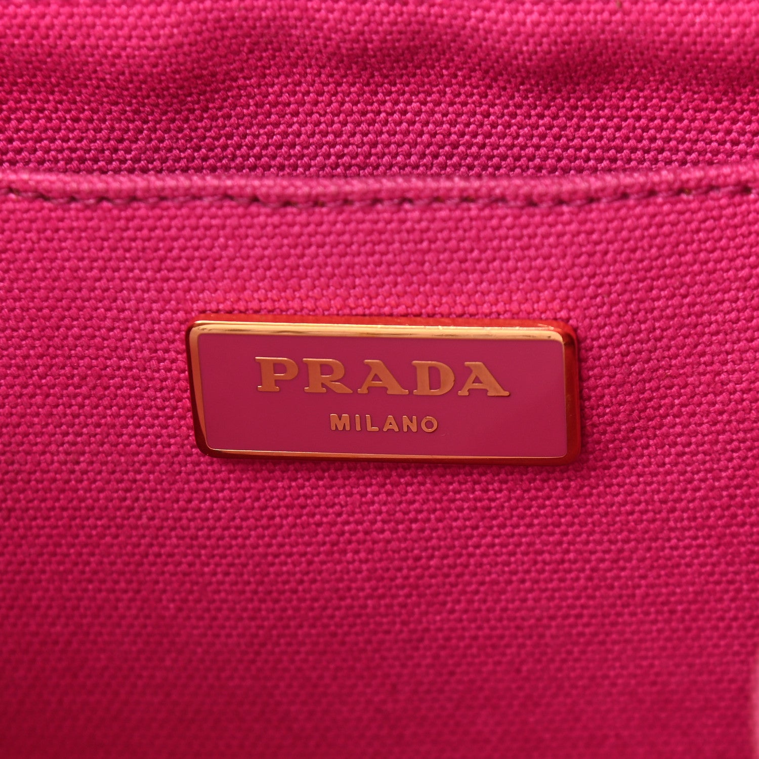 Prada Canapa Small Logo Shopping Tote Fuxia 6 of 8