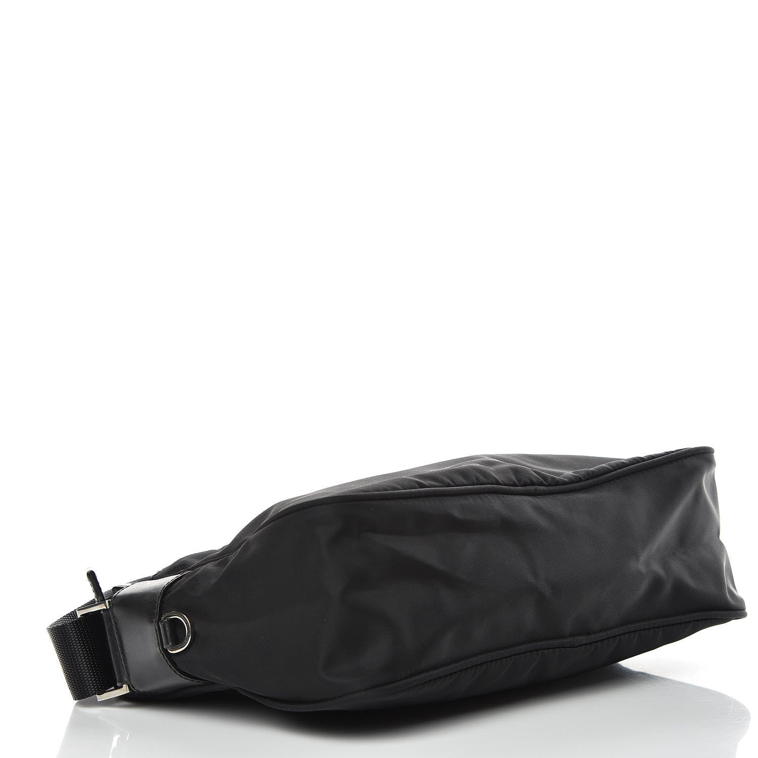 Prada Nylon Flat Messenger Bag Black 4 of 9