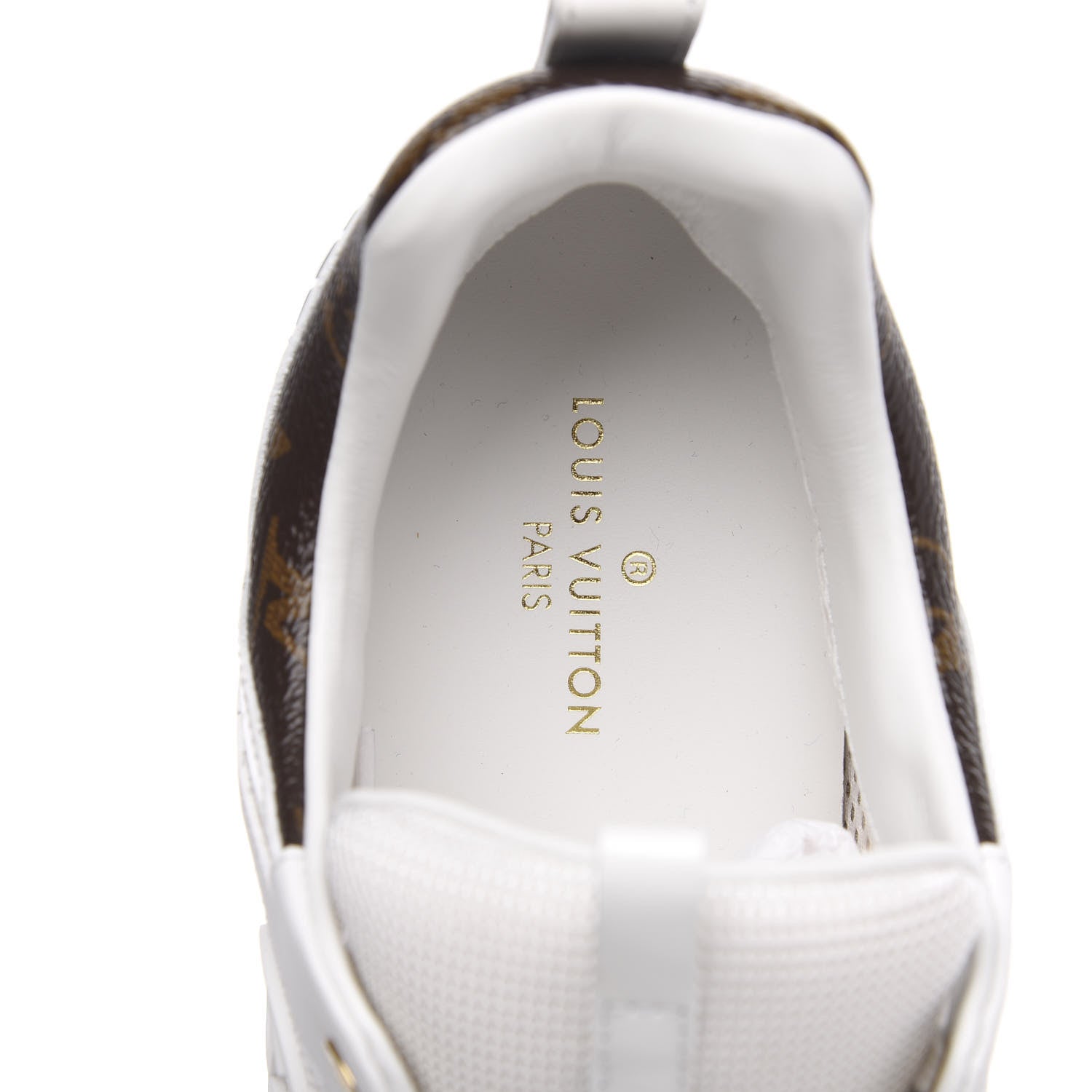 Louis Vuitton Calfskin Monogram Run Away Sneakers 39 White 6 of 8