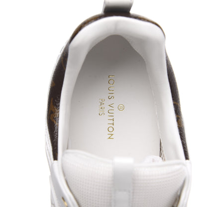 Louis Vuitton Calfskin Monogram Run Away Sneakers 39 White 6 of 8