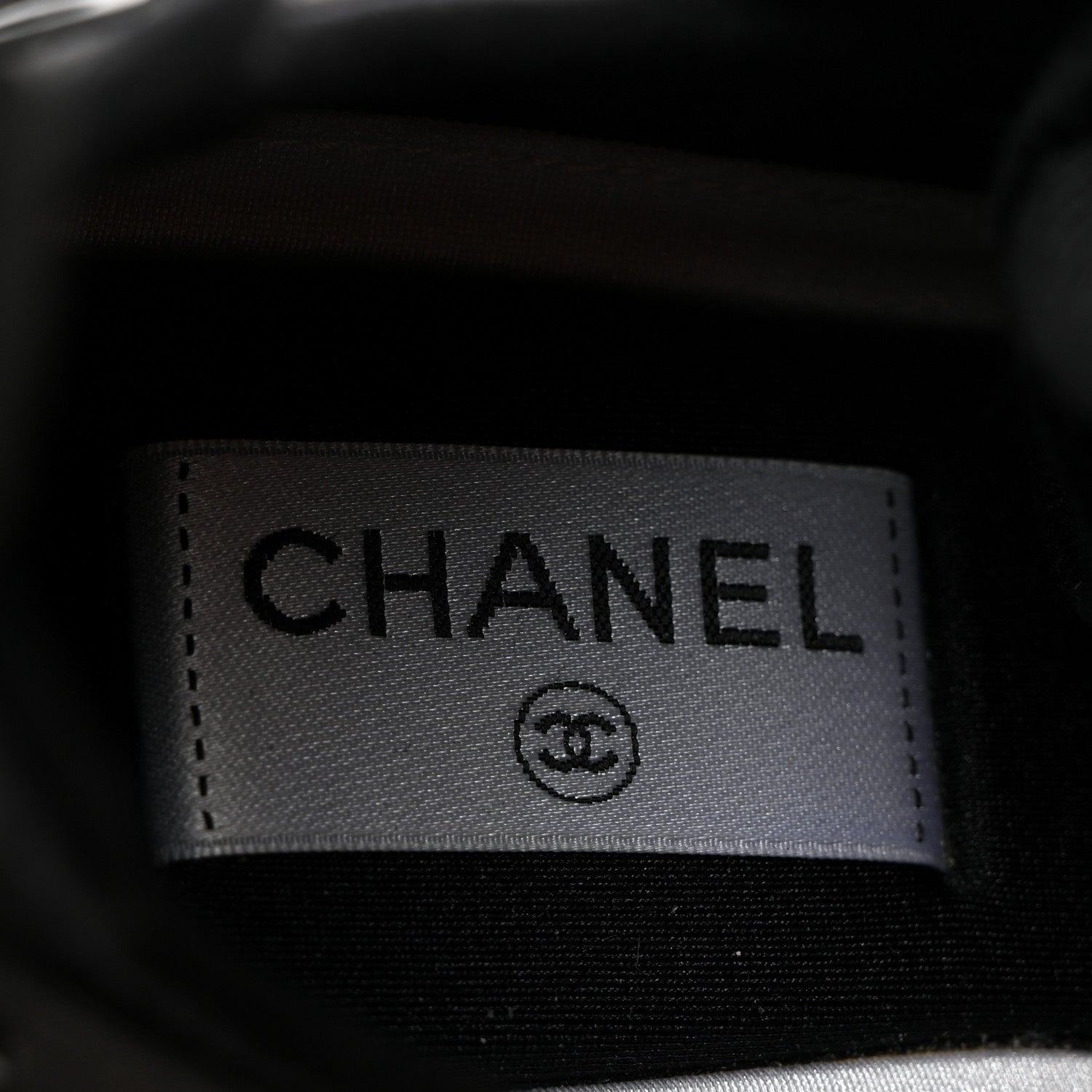 Chanel Velvet Calfskin Mixed Fibers CC Sneakers 37.5 Black 6 of 8