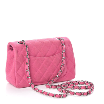 Chanel Iridescent Caviar Quilted Mini Rectangular Flap Pink 3 of 9