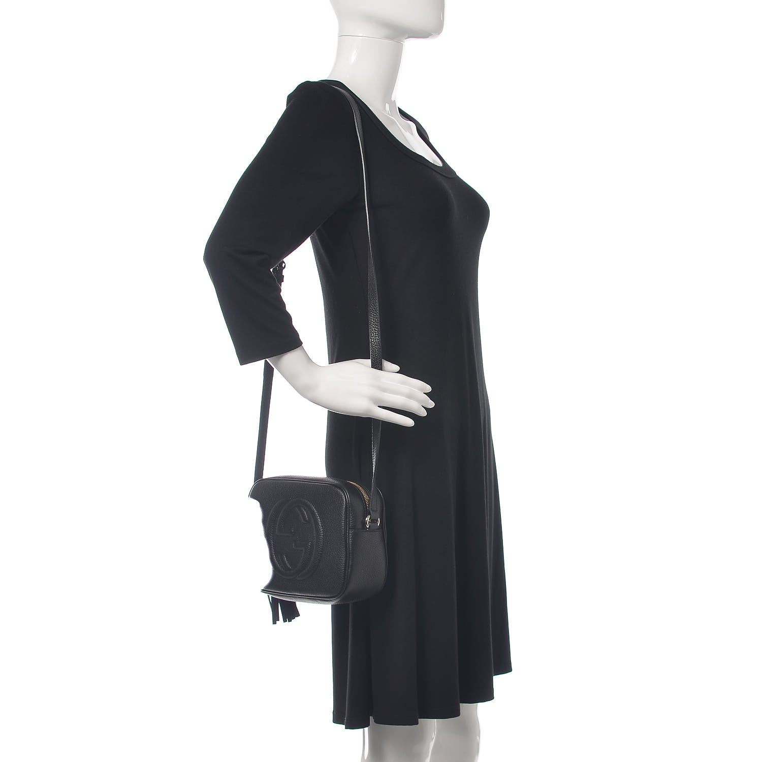 Gucci Pebbled Calfskin Small Soho Disco Bag Black 2 of 9