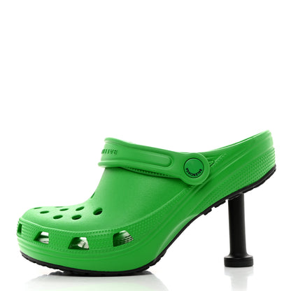 Balenciaga X CROCS Rubber Womens Madame 80 Sandals 36 Gras Green 2 of 9