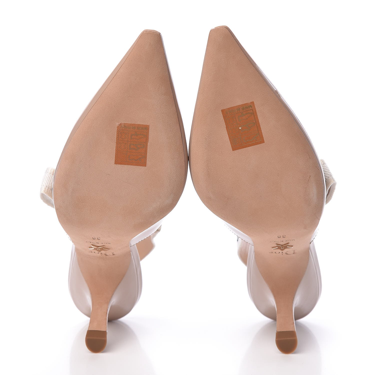 Christian Dior Patent Ribbon J'Adior Slingback 65mm Pumps 38 Nude 5 of 11