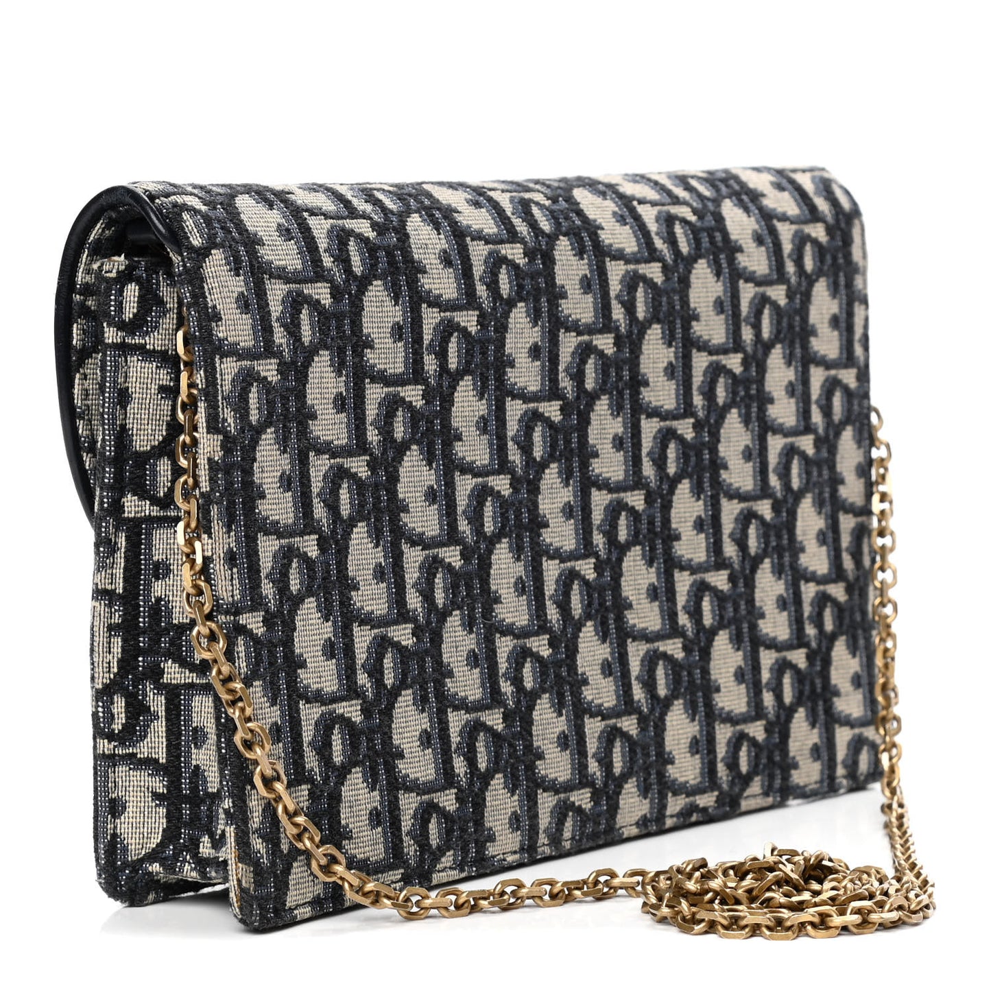 Oblique Saddle Chain Pouch Blue