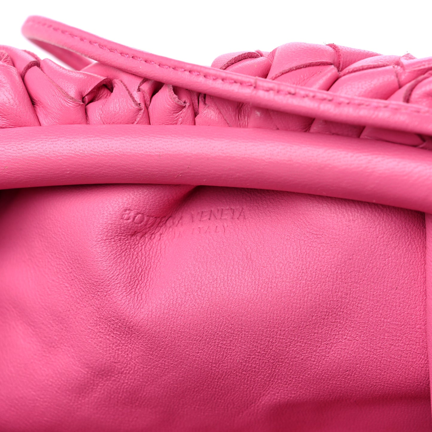 Nappa Intrecciato The Mini Pouch Rosa Shock