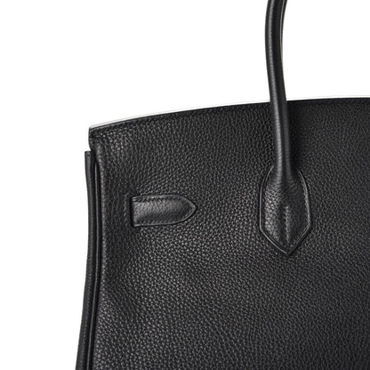 Hermes Taurillon Clemence Birkin 35 Black 10 of 37
