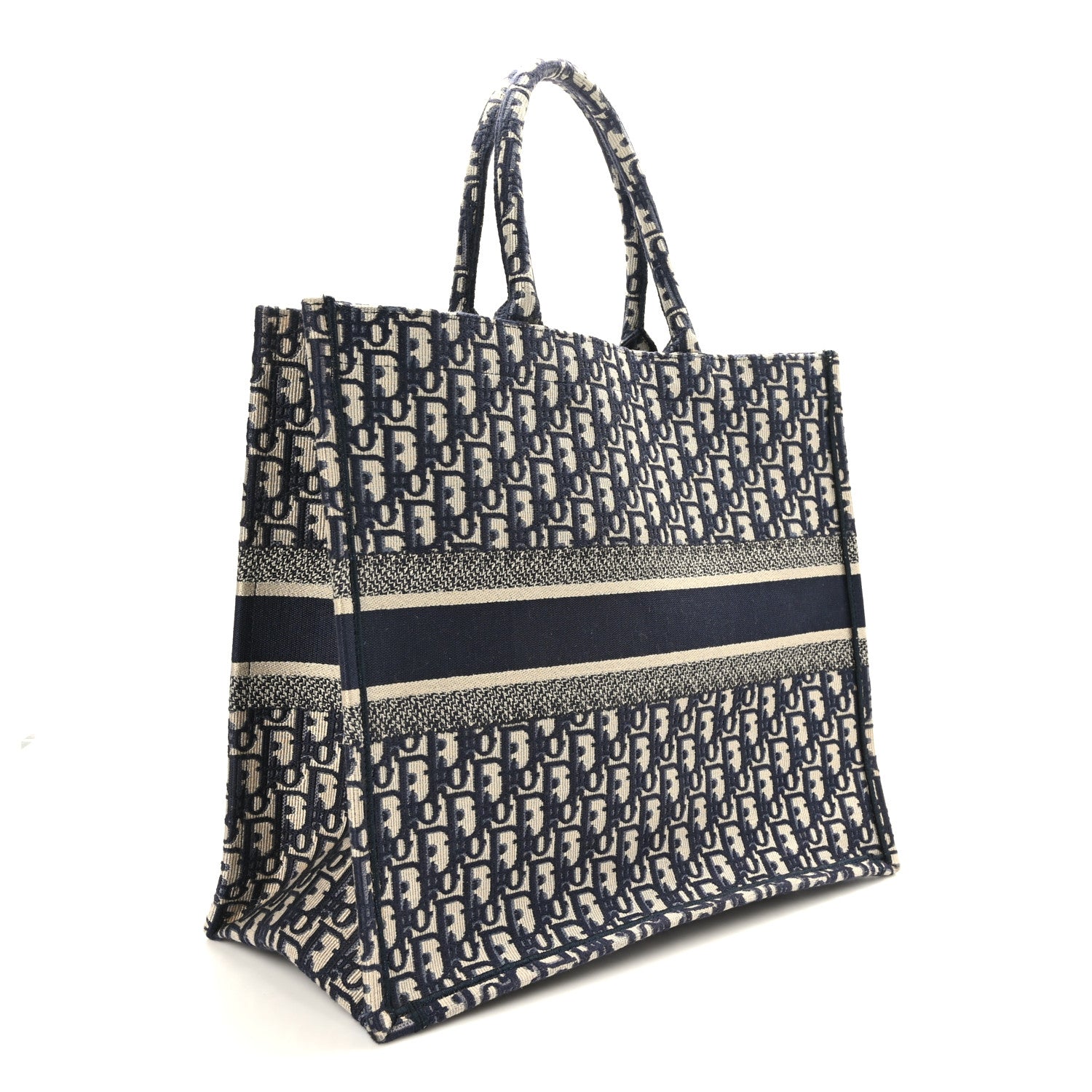 Christian Dior Oblique Large Book Tote Blue Multicolor 2 of 9