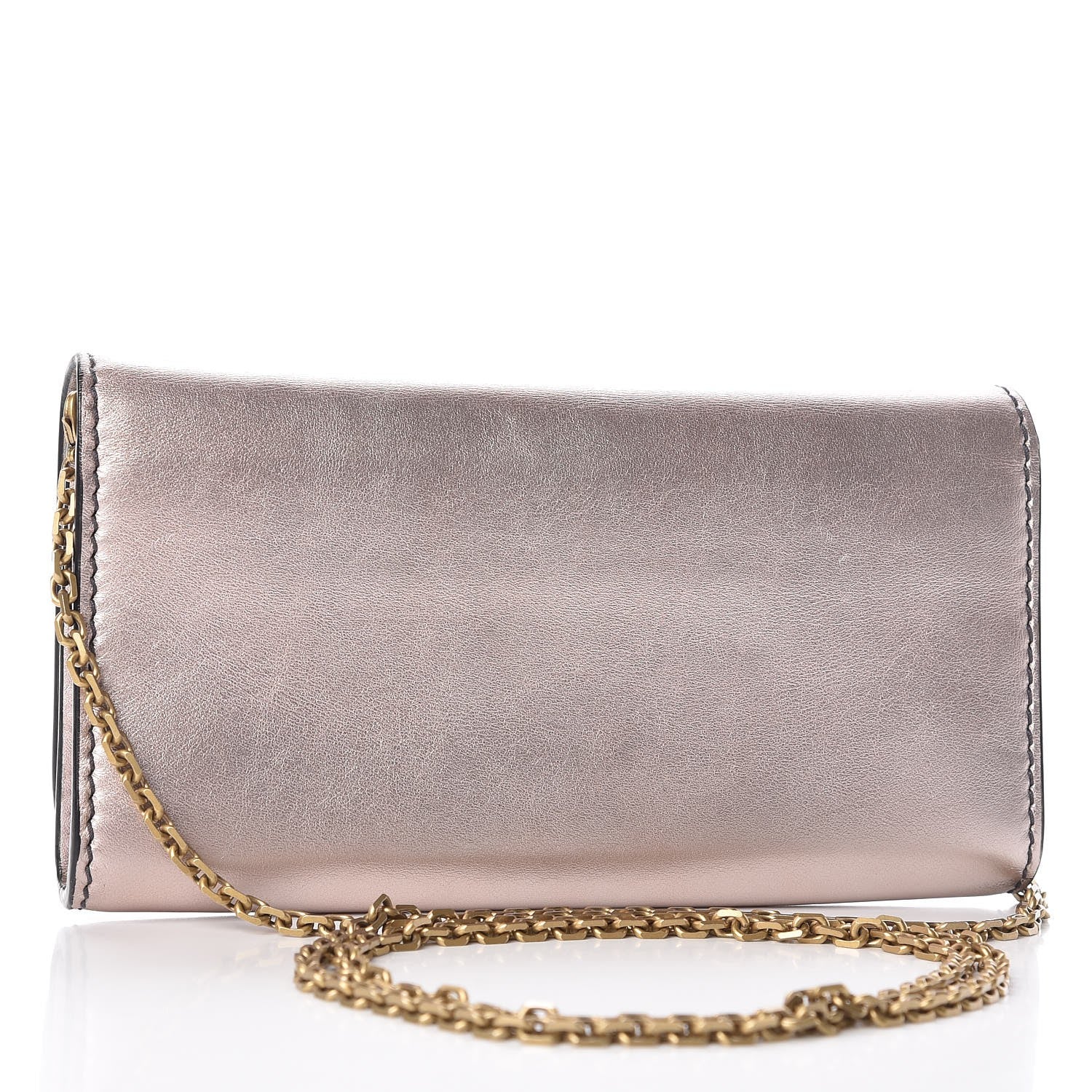 Christian Dior Metallic Calfskin J'adior Croisiere Chain Wallet Bronze 4 of 11
