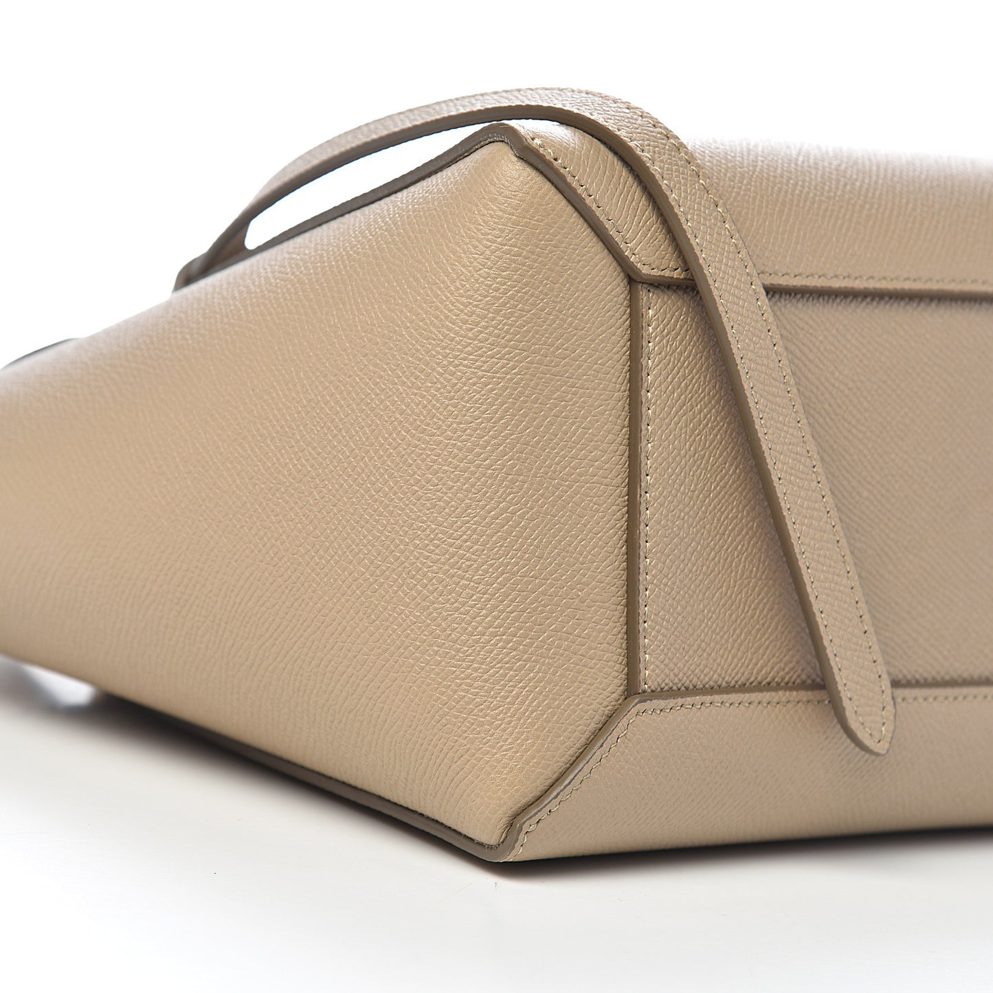 Grained Calfskin Micro Belt Bag Light Taupe