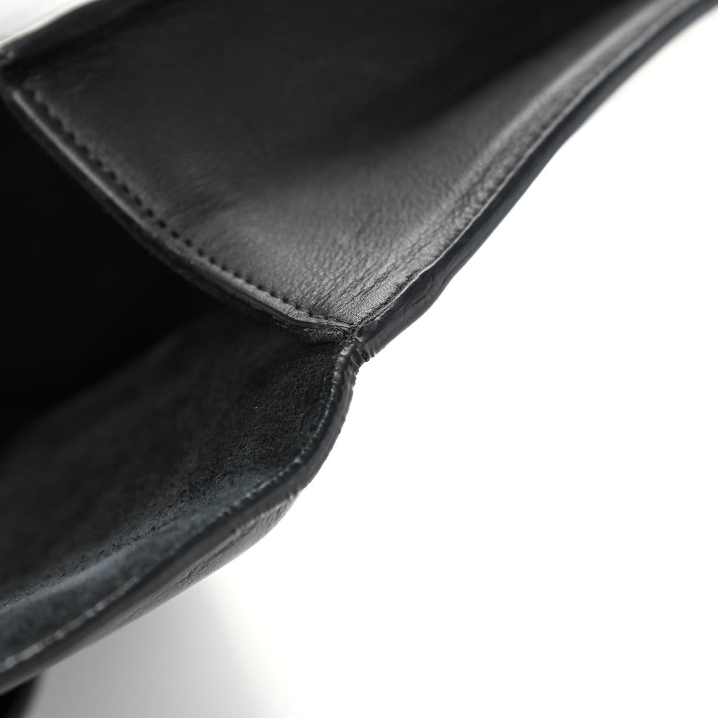 Calfskin Classic Y Ligne Clutch Black