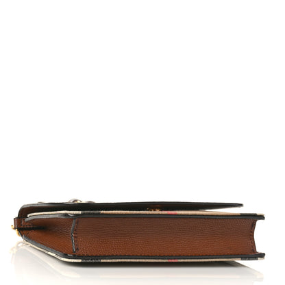 Burberry Derby Calfskin House Check Mini Hampshire Crossbody Tan 4 of 12