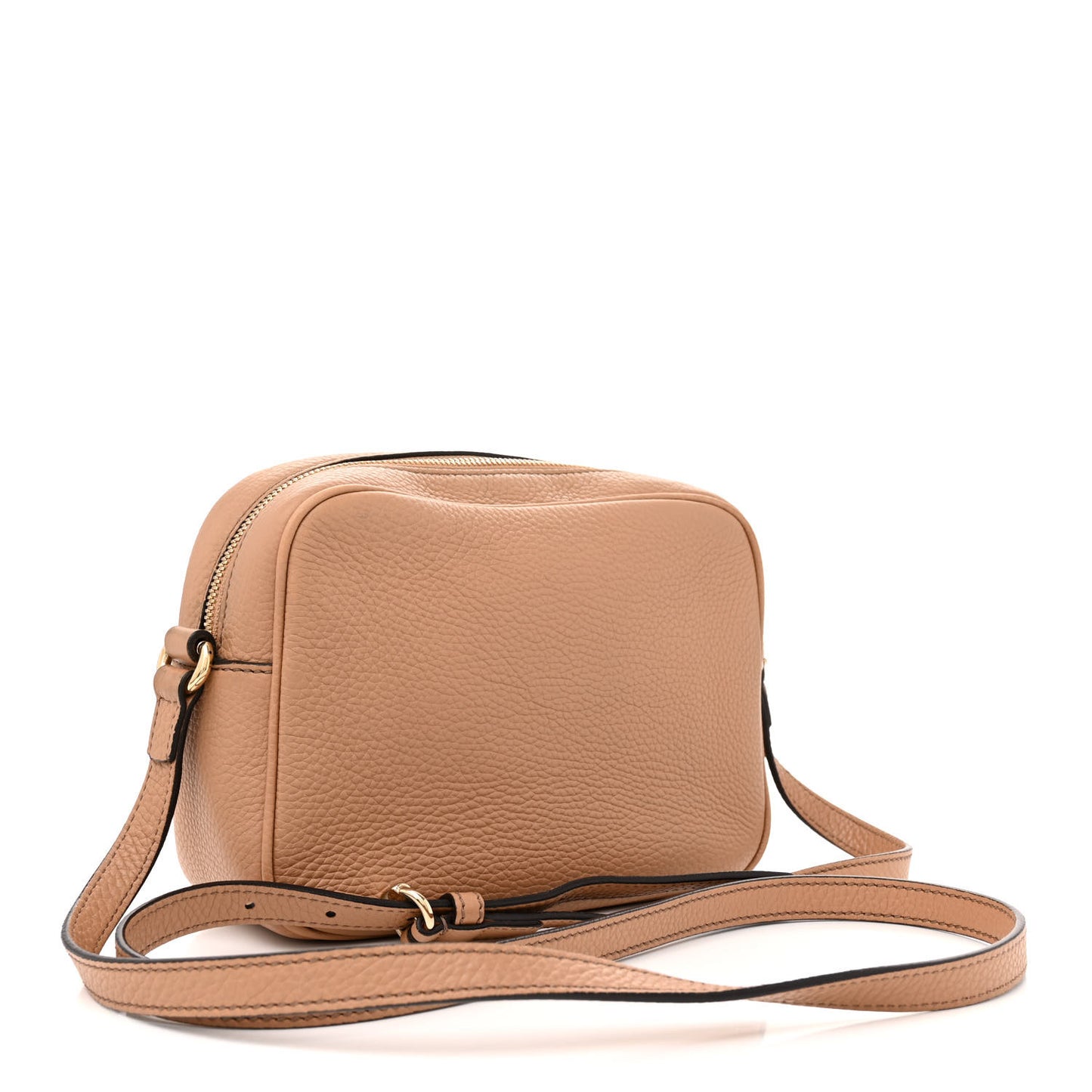 Pebbled Calfskin Small Soho Disco Bag Camelia