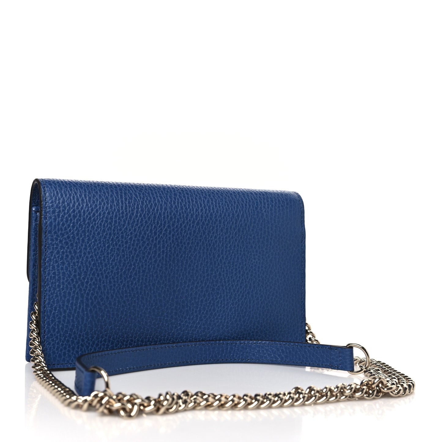 Dollar Calfskin Interlocking G Chain Wallet Caspian