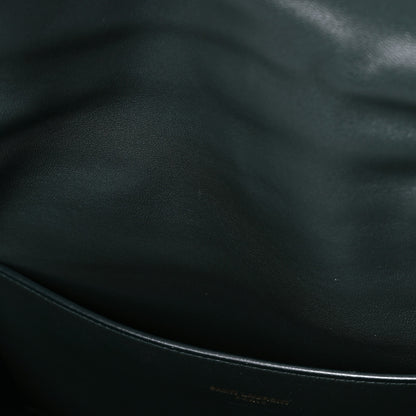Saint Laurent Smooth Calfskin Suede Medium Reversible Monogram Kate Satchel Dark Forest 10 of 12