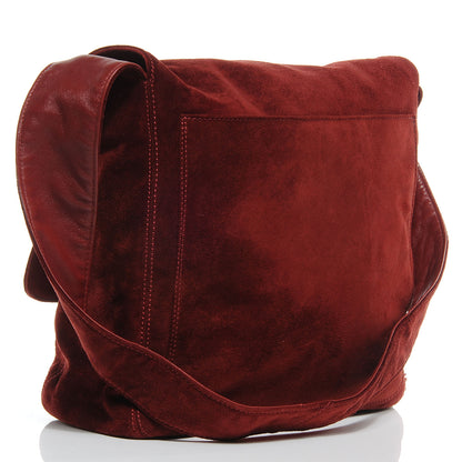 Chanel Suede Tassel CC Shoulder Bag Red 3 of 7