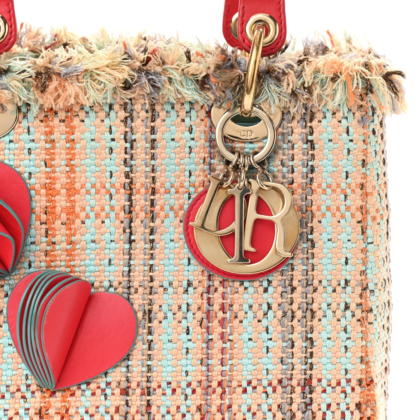 Tweed Heart Deco Medium Lady Dior Multicolor