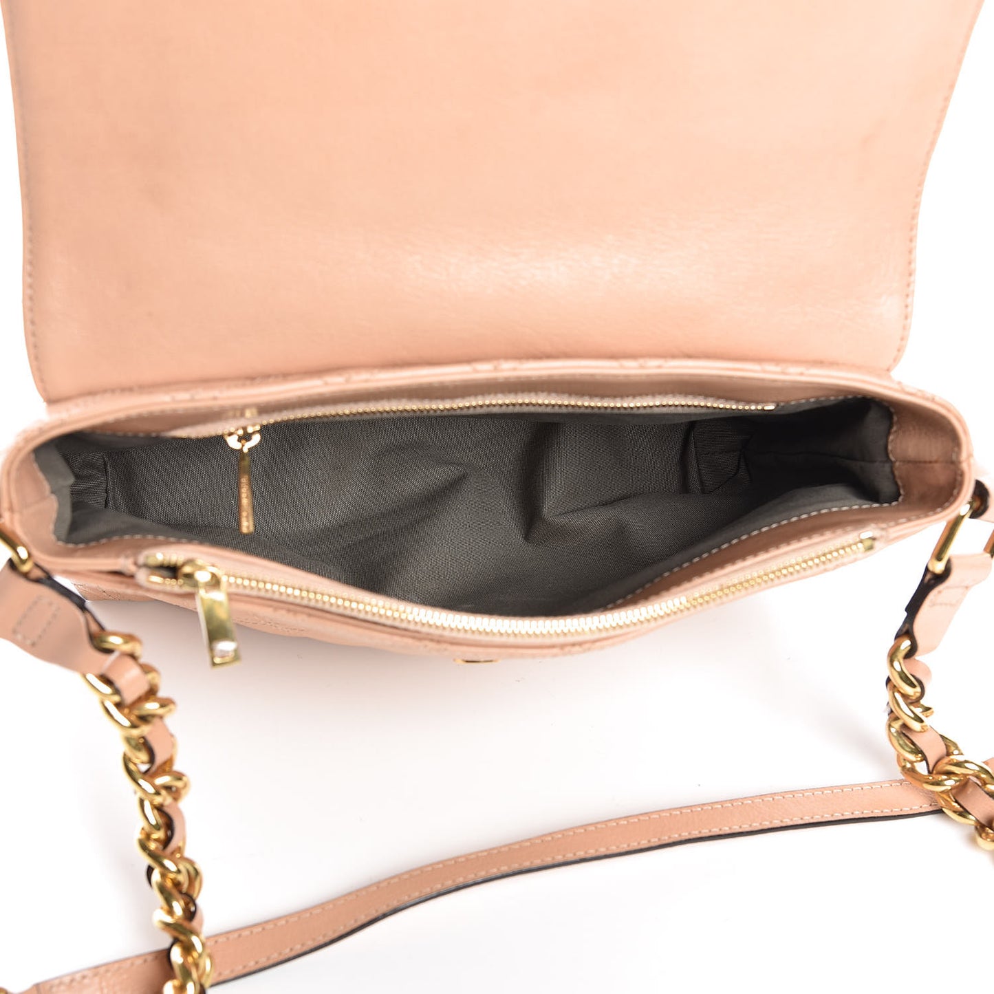 Lambskin Quilted The Large Single Flap Link Pink