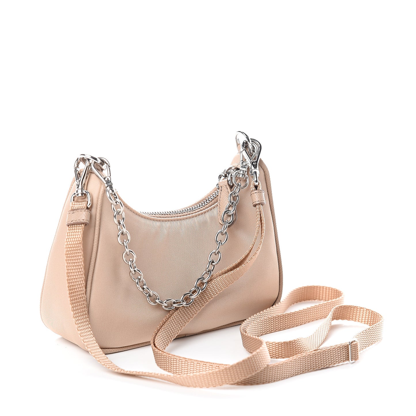 Tessuto Nylon Saffiano Mini Re-Edition 2000 Shoulder Bag Cammeo