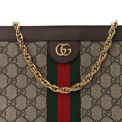 Gucci GG Supreme Monogram Web Small Ophidia Chain Shoulder Bag Brown 8 of 10