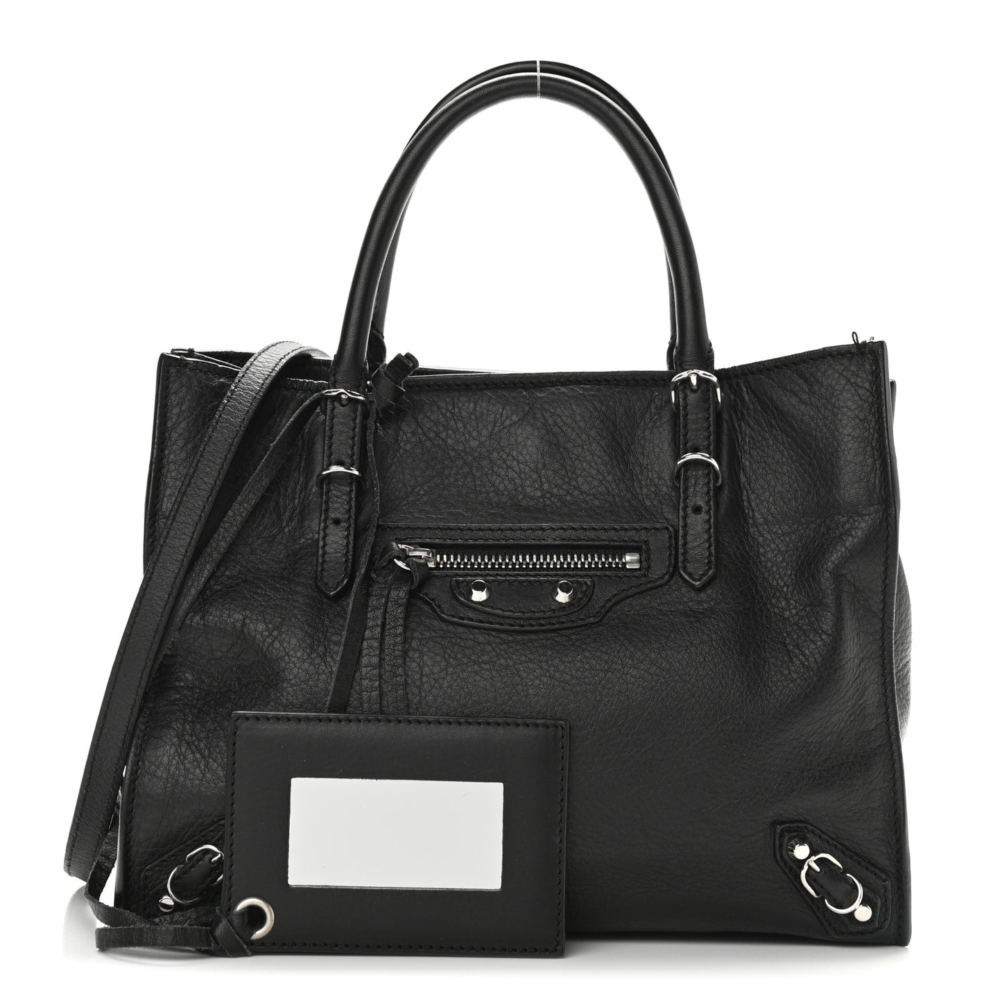 Calfskin Papier Mini A4 Tote Black