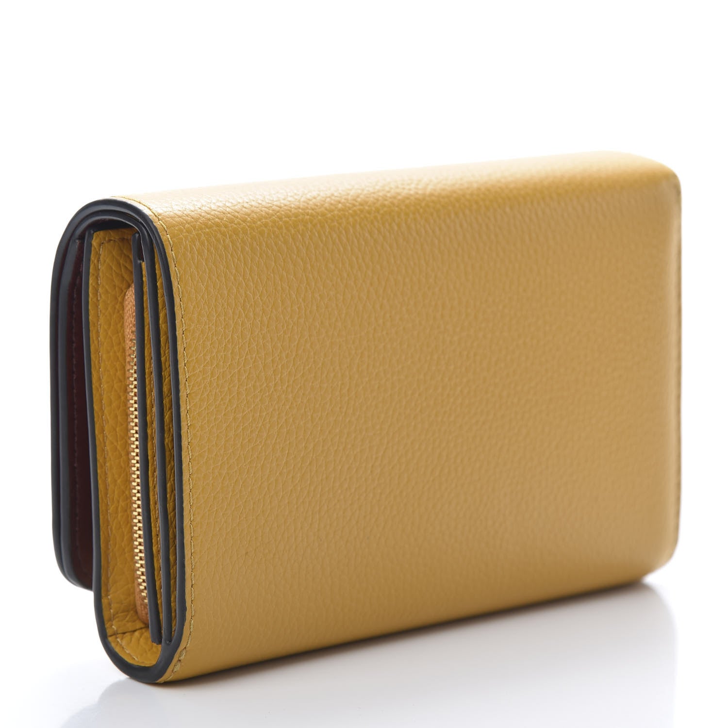 Mulberry Small Classic Grain Medium Continental French Wallet Deep Amber 3 of 9