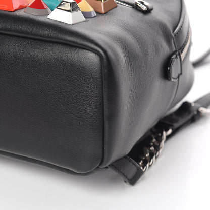 Fendi Vitello Dolce Studded Mini Backpack Black Multicolor 9 of 10