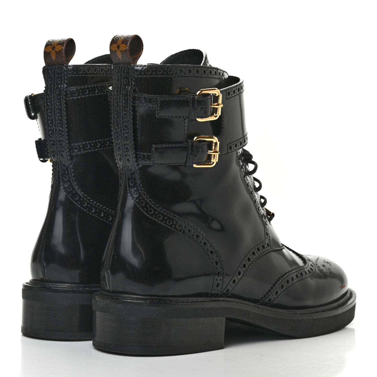 Glazed Calfskin Midtown Ankle Boots 40 Black