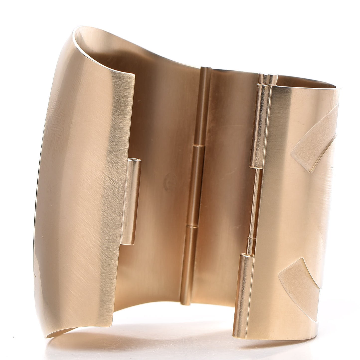 Metal Wide CC Mirror Cuff Gold