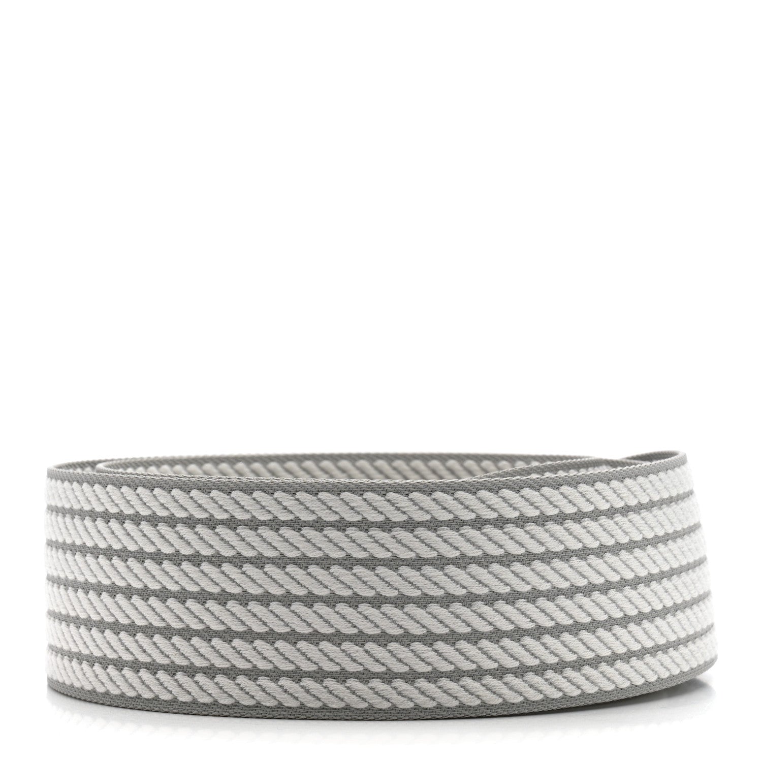 Hermes Toile Swift 50mm Sangle Cordage Shoulder Strap Bleu Glacier Gris Pale Etoupe 2 of 5