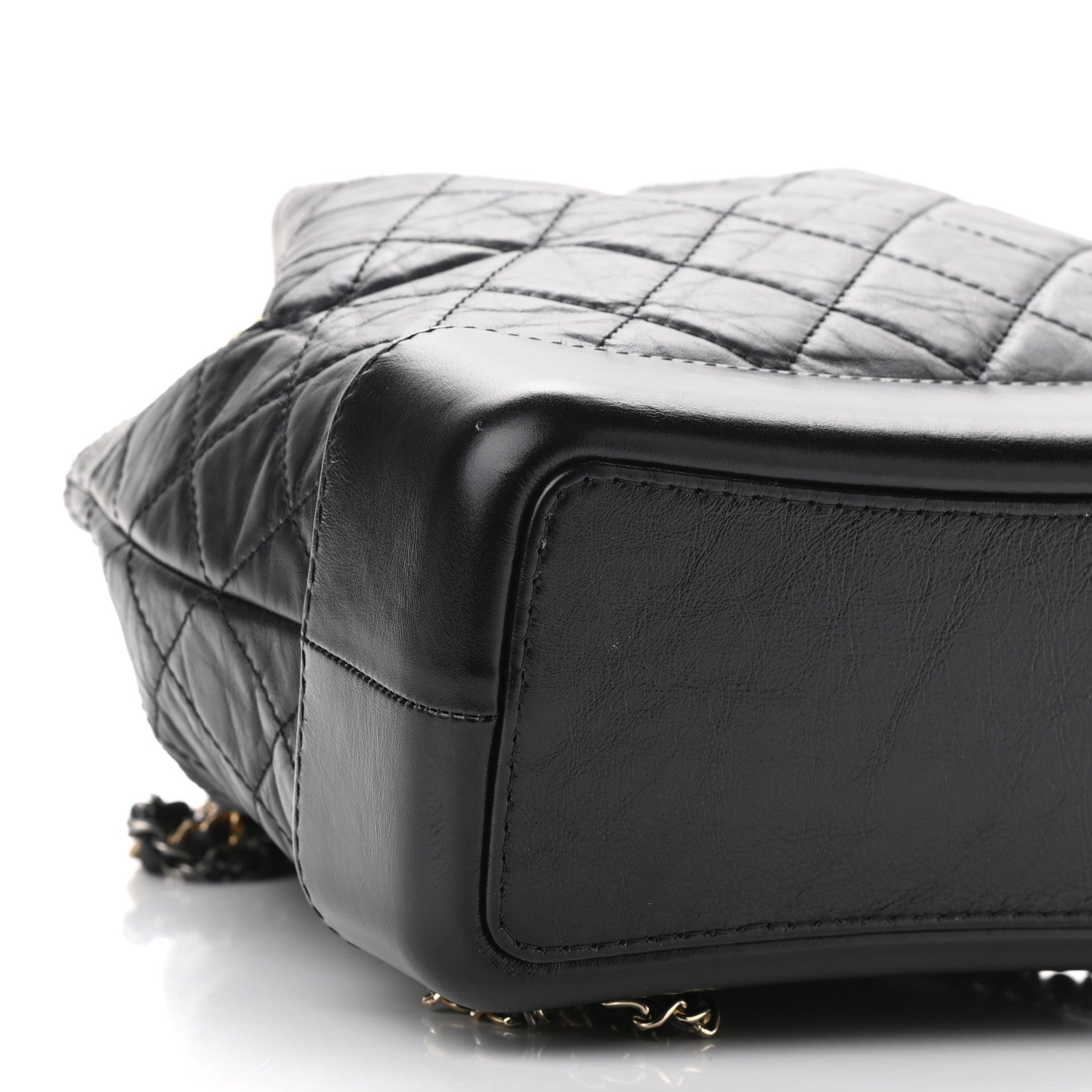 Chanel Aged Calfskin Quilted Gabrielle Backpack Black 9 of 10