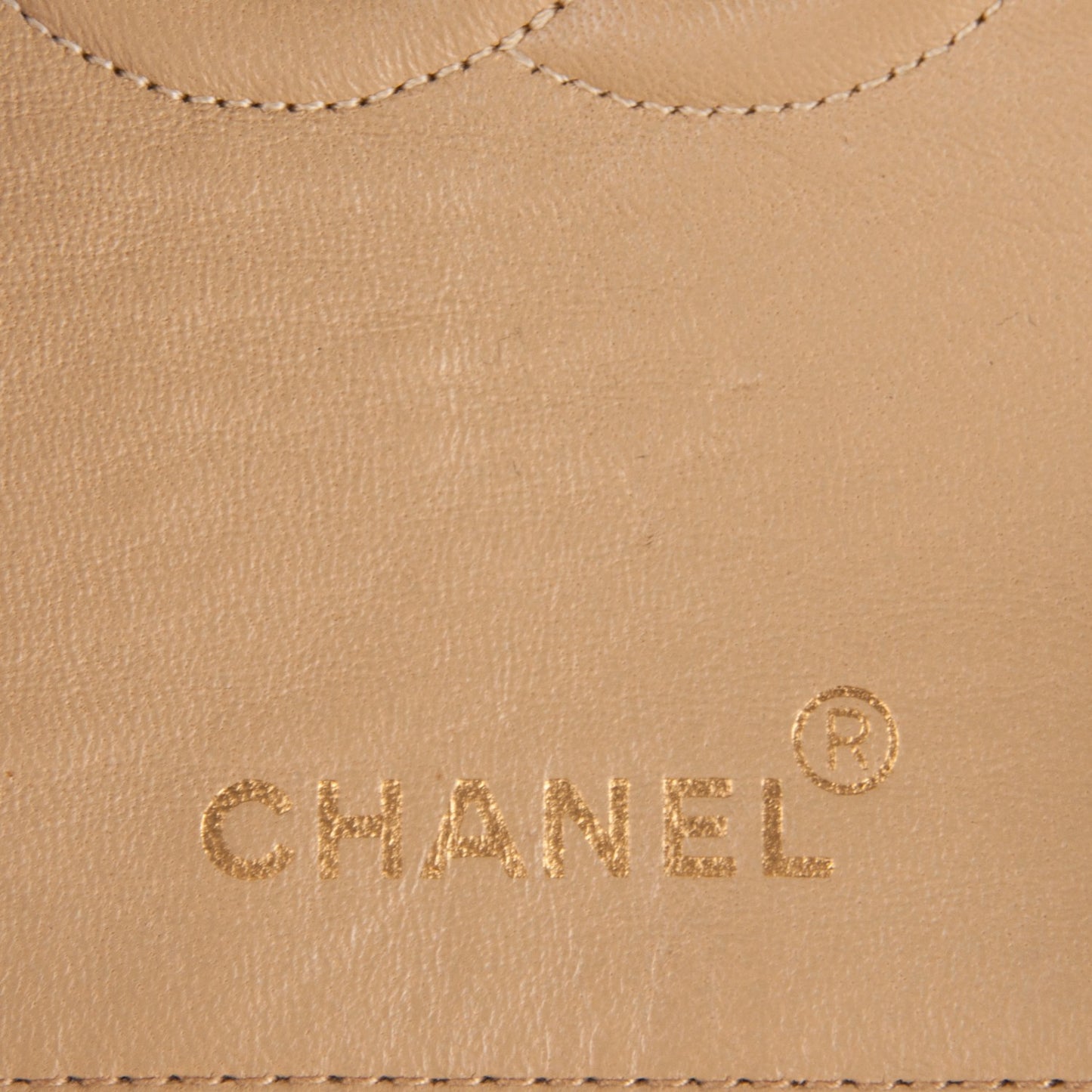 Lambskin Quilted Mini Square Flap Beige