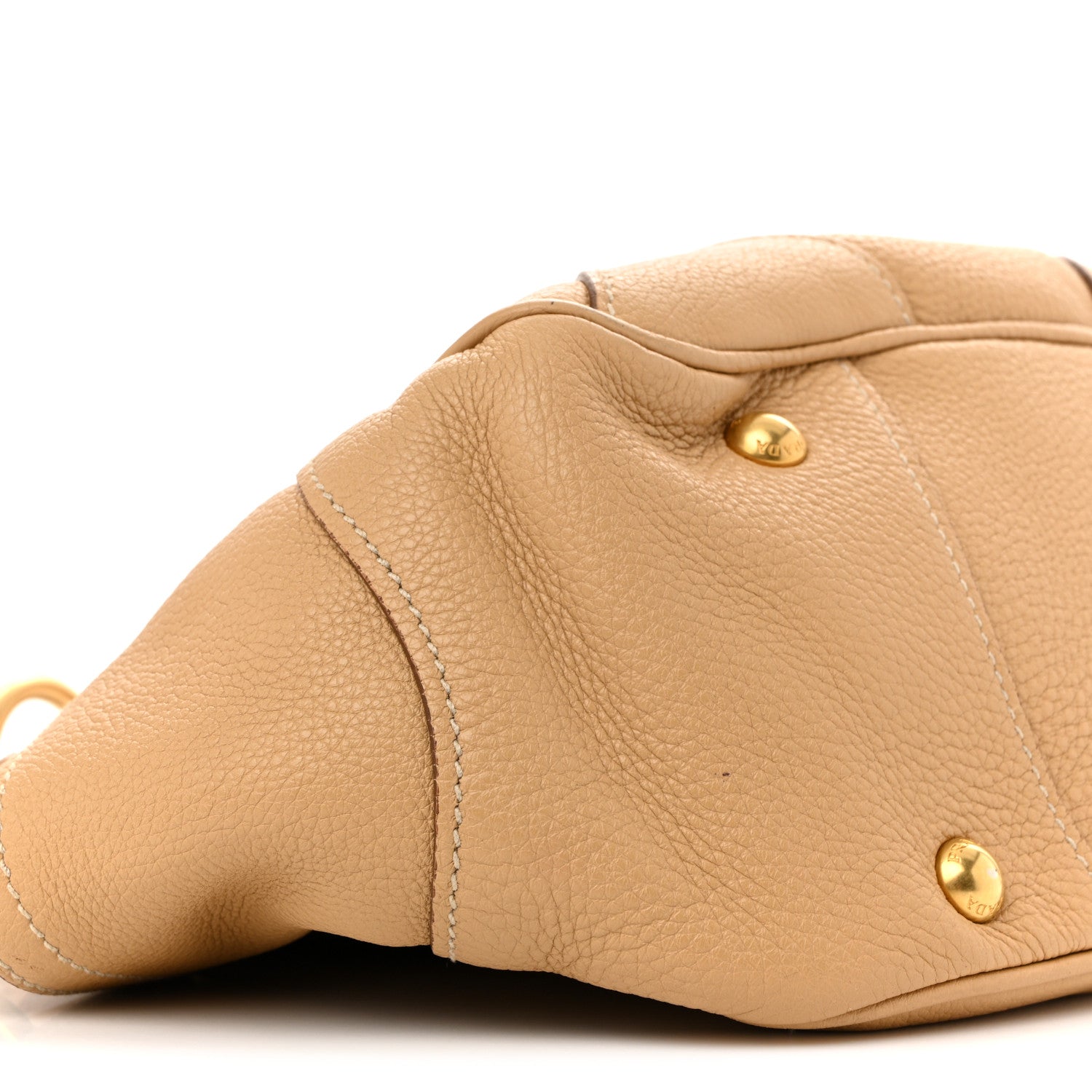 Prada Vitello Daino Pushlock Shoulder Bag Sughero 9 of 13