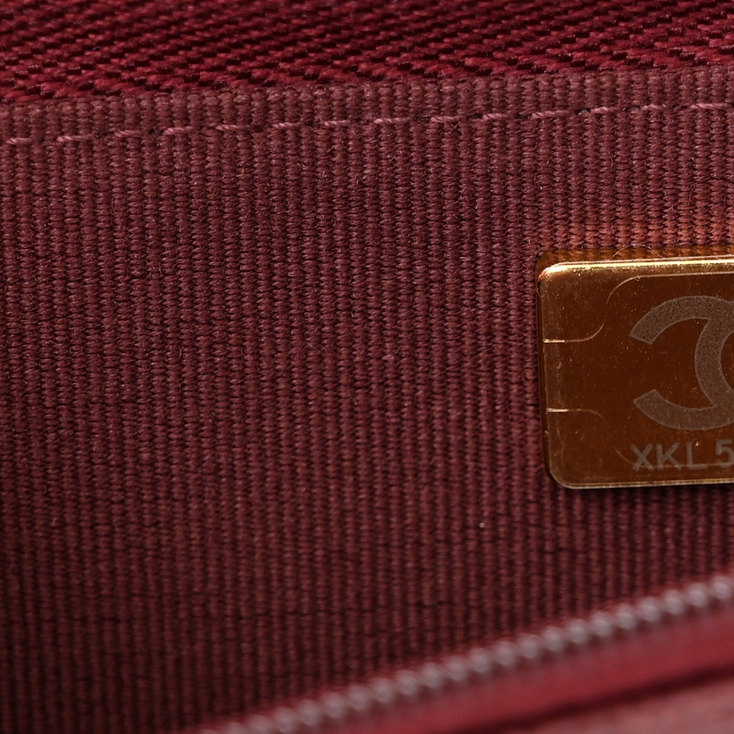 Chanel Caviar Quilted Studded CC Wallet On Chain WOC Burgundy 8 of 12