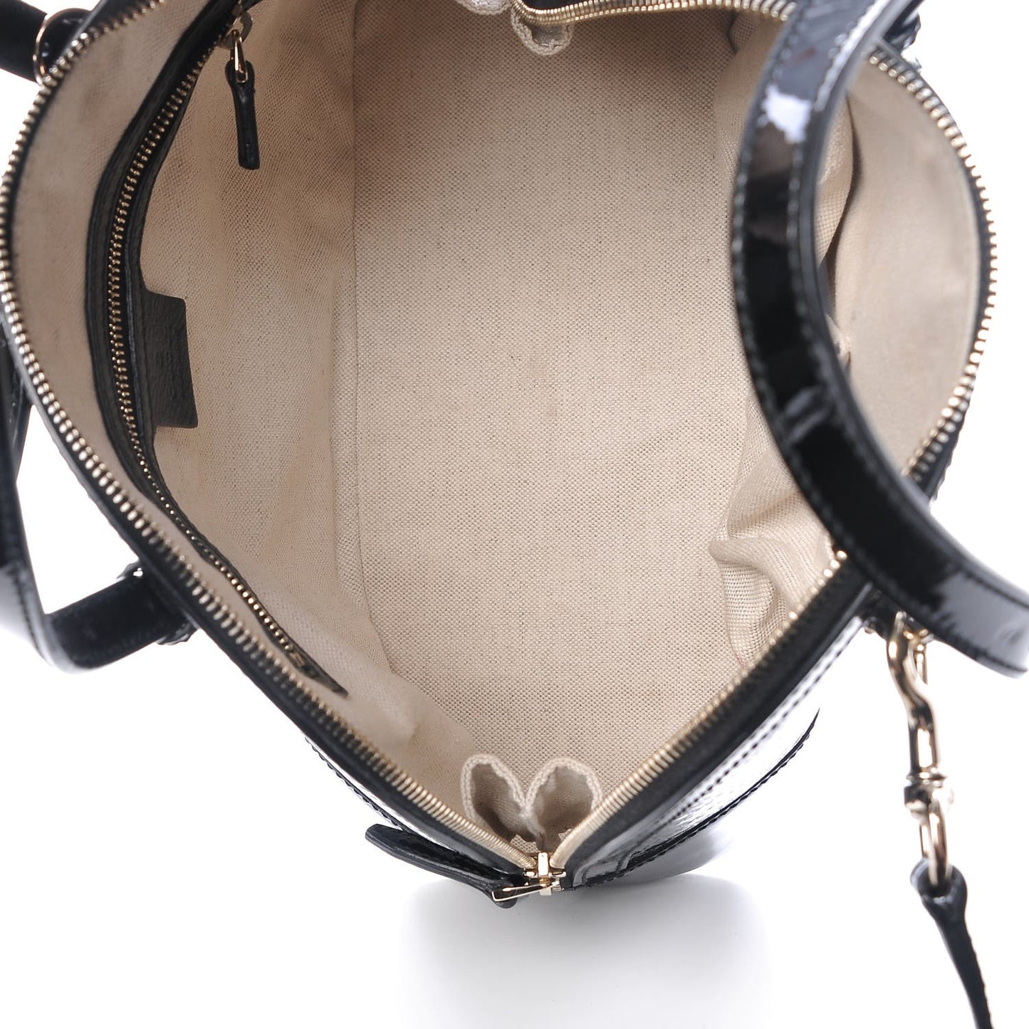 Patent Microguccissima Small Nice Top Handle Dome Bag Black