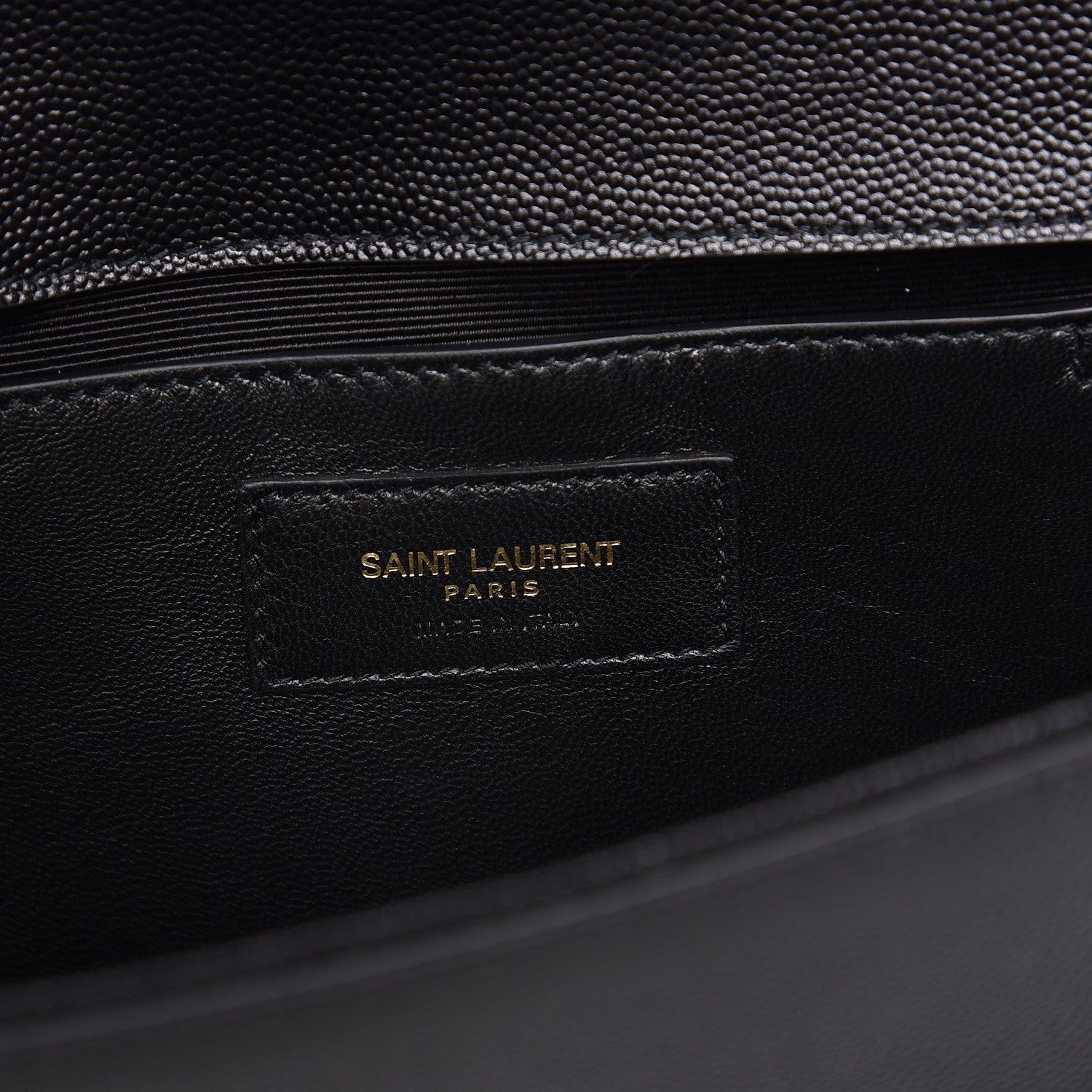 Saint Laurent Grain De Poudre Monogram Cassandre Clutch Black 7 of 7