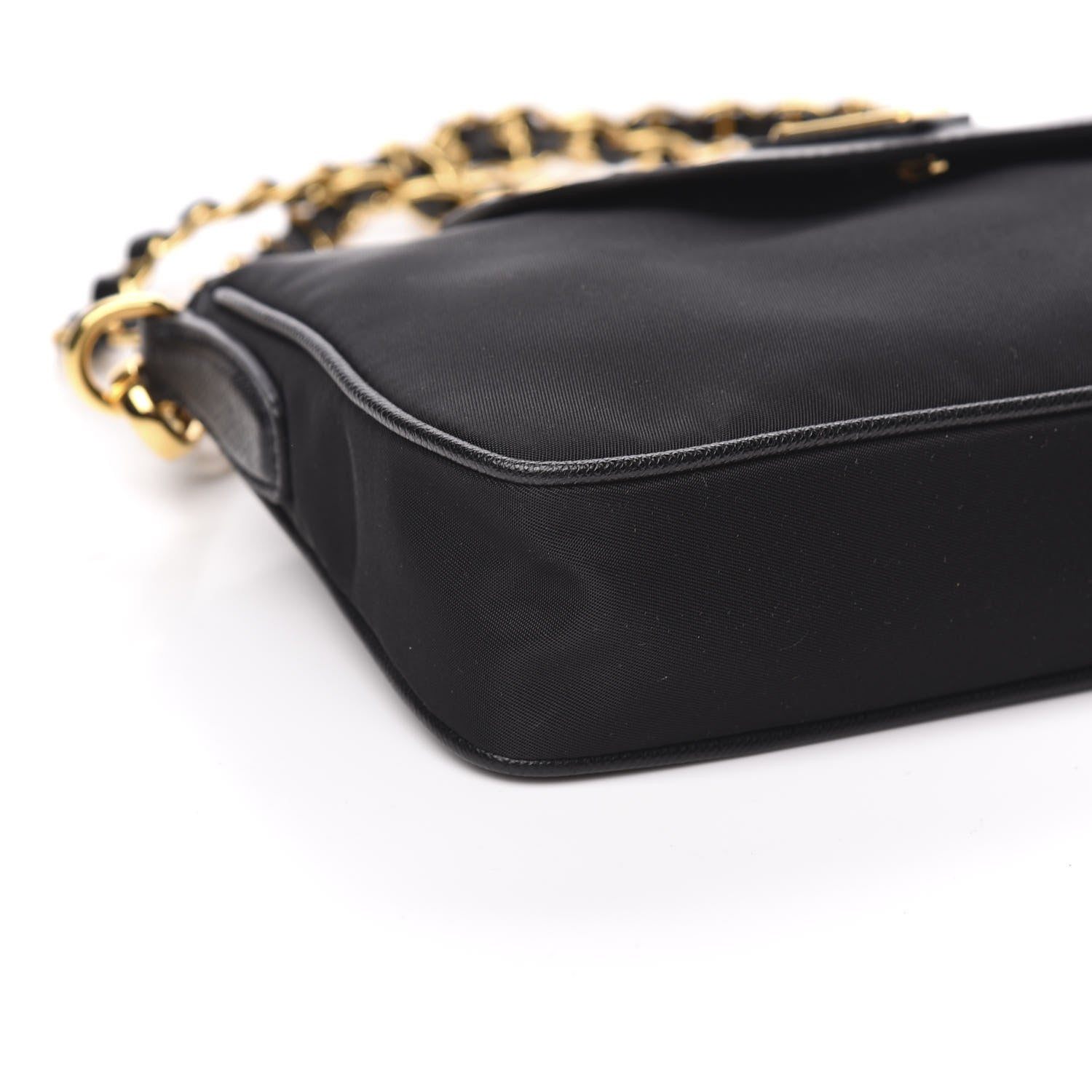 Prada Tessuto Nylon Saffiano Crossbody Bag Black 7 of 9